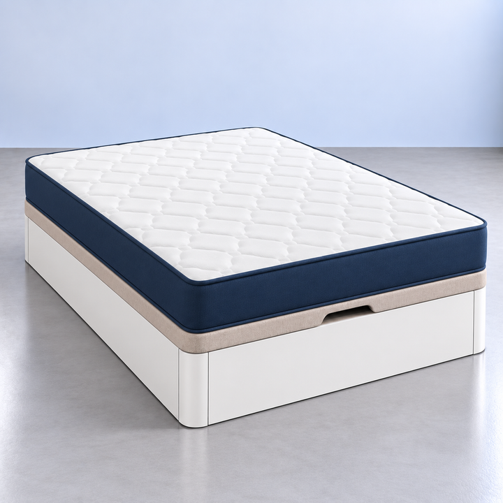 Cama moderna con colchón White